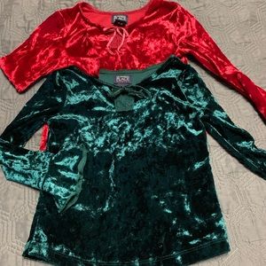 BOGO Bundle of 2 Crushed Velvet Tops